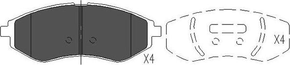 Kavo Parts KBP-1003 - Bremsbelagsatz, Scheibenbremse alexcarstop-ersatzteile.com