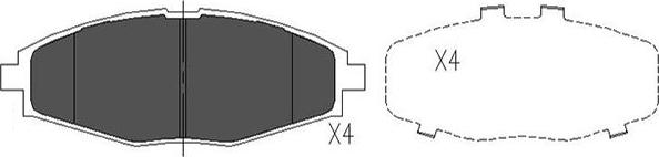 Kavo Parts KBP-1002 - Bremsbelagsatz, Scheibenbremse alexcarstop-ersatzteile.com