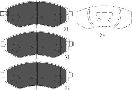 Kavo Parts KBP-1019 - Bremsbelagsatz, Scheibenbremse alexcarstop-ersatzteile.com