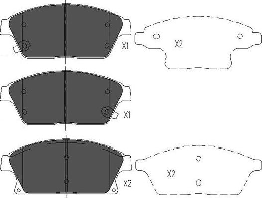 Kavo Parts KBP-1014 - Bremsbelagsatz, Scheibenbremse alexcarstop-ersatzteile.com