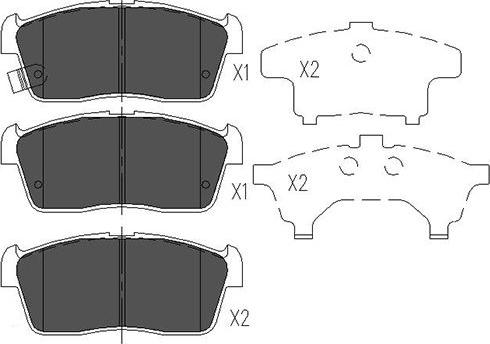 Kavo Parts KBP-8507 - Bremsbelagsatz, Scheibenbremse alexcarstop-ersatzteile.com