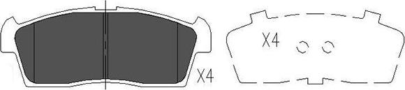 Kavo Parts KBP-8521 - Bremsbelagsatz, Scheibenbremse alexcarstop-ersatzteile.com