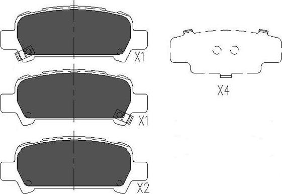 Kavo Parts KBP-8002 - Bremsbelagsatz, Scheibenbremse alexcarstop-ersatzteile.com