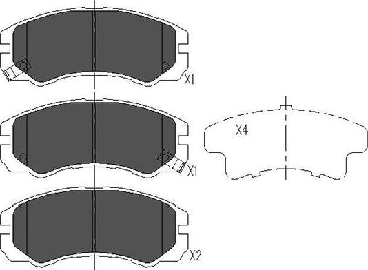 Kavo Parts KBP-3501 - Bremsbelagsatz, Scheibenbremse alexcarstop-ersatzteile.com