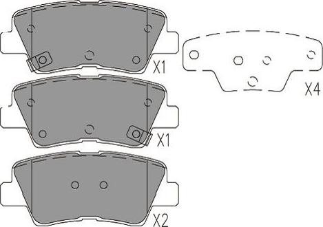 Kavo Parts KBP-3045 - Bremsbelagsatz, Scheibenbremse alexcarstop-ersatzteile.com