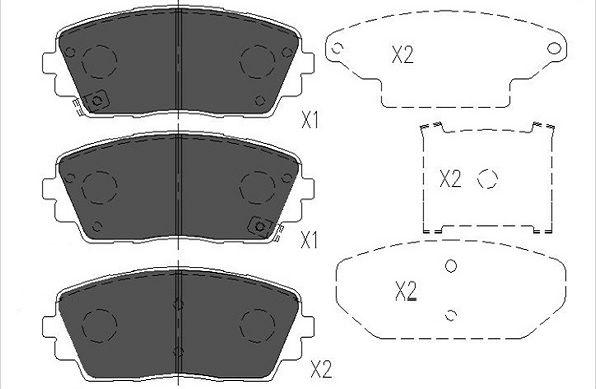 Kavo Parts KBP-3040 - Bremsbelagsatz, Scheibenbremse alexcarstop-ersatzteile.com