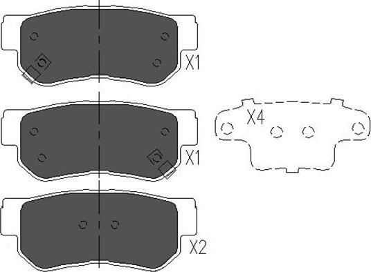 Kavo Parts KBP-3005 - Bremsbelagsatz, Scheibenbremse alexcarstop-ersatzteile.com