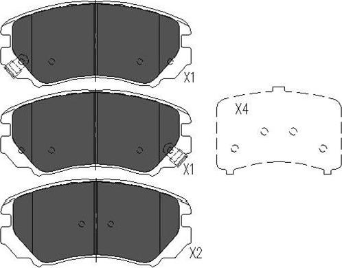 Kavo Parts KBP-3008 - Bremsbelagsatz, Scheibenbremse alexcarstop-ersatzteile.com