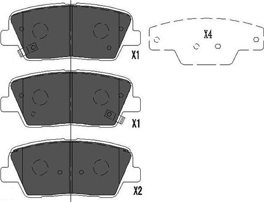 Kavo Parts KBP-3034 - Bremsbelagsatz, Scheibenbremse alexcarstop-ersatzteile.com