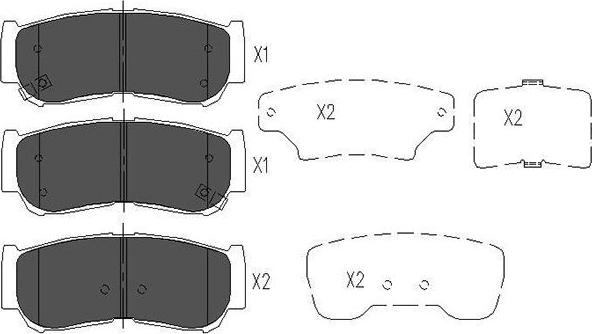 Kavo Parts KBP-3024 - Bremsbelagsatz, Scheibenbremse alexcarstop-ersatzteile.com