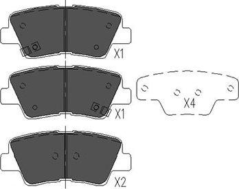 Kavo Parts KBP-3025 - Bremsbelagsatz, Scheibenbremse alexcarstop-ersatzteile.com