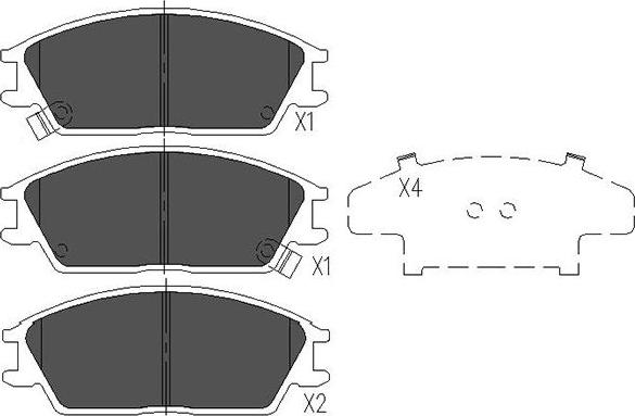 Kavo Parts KBP-3028 - Bremsbelagsatz, Scheibenbremse alexcarstop-ersatzteile.com