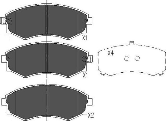 Kavo Parts KBP-3027 - Bremsbelagsatz, Scheibenbremse alexcarstop-ersatzteile.com