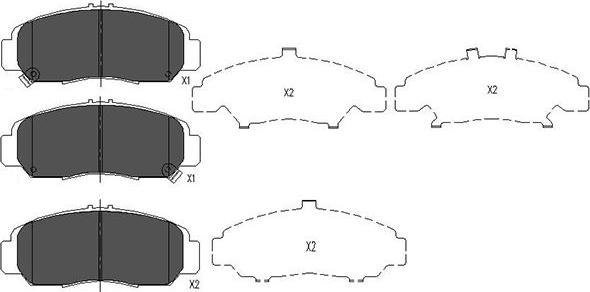 Kavo Parts KBP-2047 - Bremsbelagsatz, Scheibenbremse alexcarstop-ersatzteile.com