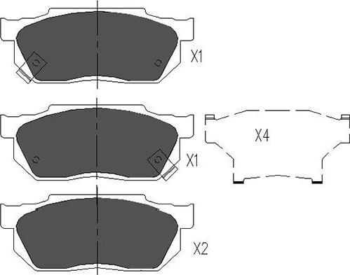 Kavo Parts KBP-2001 - Bremsbelagsatz, Scheibenbremse alexcarstop-ersatzteile.com