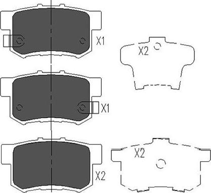 Kavo Parts KBP-2008 - Bremsbelagsatz, Scheibenbremse alexcarstop-ersatzteile.com