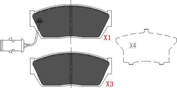 Kavo Parts KBP-2018 - Bremsbelagsatz, Scheibenbremse alexcarstop-ersatzteile.com