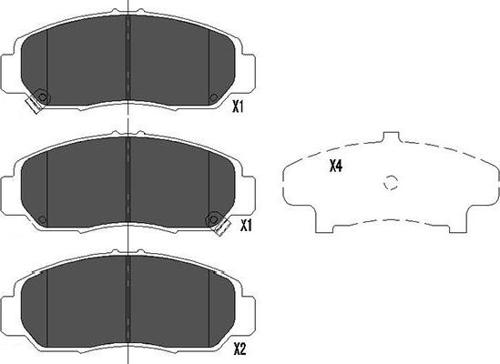 Kavo Parts KBP-2037 - Bremsbelagsatz, Scheibenbremse alexcarstop-ersatzteile.com