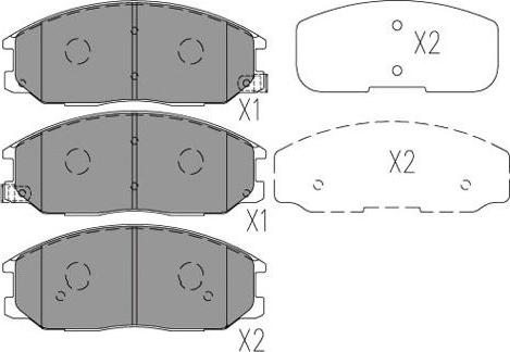 Kavo Parts KBP-7509 - Bremsbelagsatz, Scheibenbremse alexcarstop-ersatzteile.com