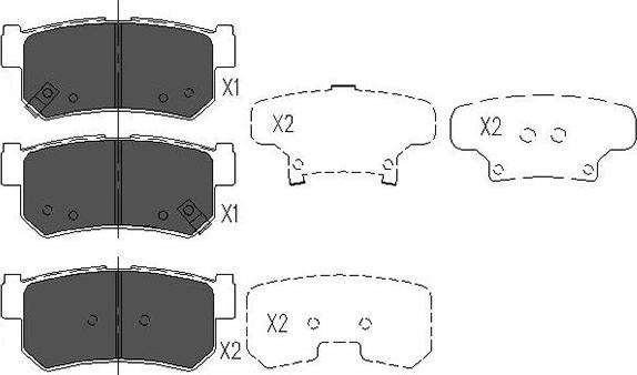 Kavo Parts KBP-7501 - Bremsbelagsatz, Scheibenbremse alexcarstop-ersatzteile.com