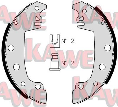 Kawe 02850 - Bremsbackensatz alexcarstop-ersatzteile.com