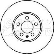 Key Parts KBD4105 - Bremsscheibe alexcarstop-ersatzteile.com