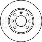 Key Parts KBD4858 - Bremsscheibe alexcarstop-ersatzteile.com