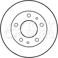 Key Parts KBD4801 - Bremsscheibe alexcarstop-ersatzteile.com