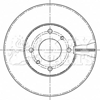 Key Parts KBD4232 - Bremsscheibe alexcarstop-ersatzteile.com