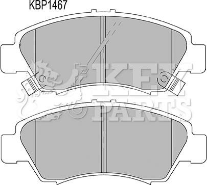 Key Parts KBP1467 - Bremsbelagsatz, Scheibenbremse alexcarstop-ersatzteile.com