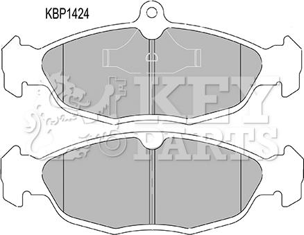 Key Parts KBP1424 - Bremsbelagsatz, Scheibenbremse alexcarstop-ersatzteile.com