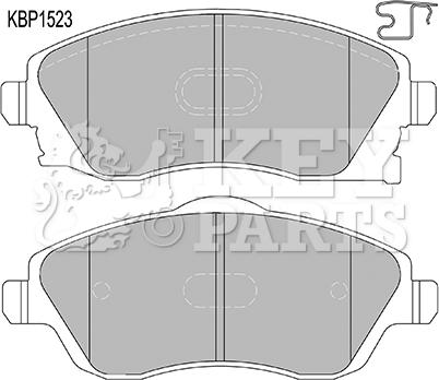 Key Parts KBP1523 - Bremsbelagsatz, Scheibenbremse alexcarstop-ersatzteile.com