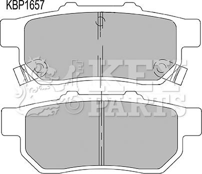 Key Parts KBP1657 - Bremsbelagsatz, Scheibenbremse alexcarstop-ersatzteile.com