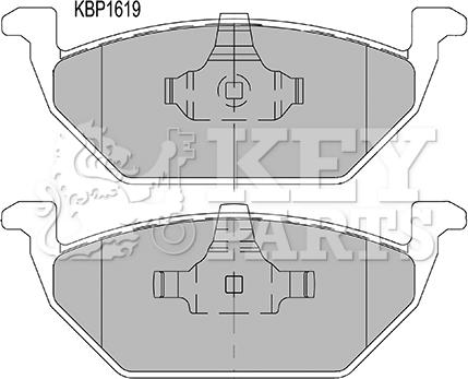 Key Parts KBP1619 - Bremsbelagsatz, Scheibenbremse alexcarstop-ersatzteile.com