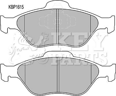 Key Parts KBP1615 - Bremsbelagsatz, Scheibenbremse alexcarstop-ersatzteile.com