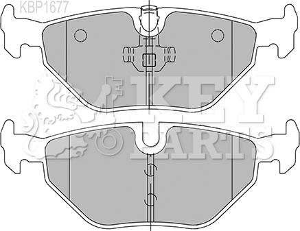 Key Parts KBP1677 - Bremsbelagsatz, Scheibenbremse alexcarstop-ersatzteile.com