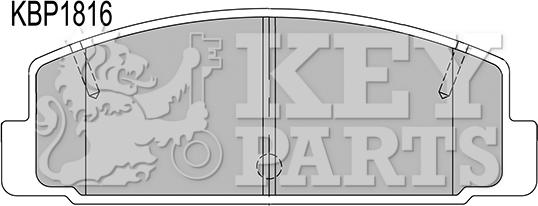 Key Parts KBP1816 - Bremsbelagsatz, Scheibenbremse alexcarstop-ersatzteile.com