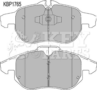 Key Parts KBP1765 - Bremsbelagsatz, Scheibenbremse alexcarstop-ersatzteile.com