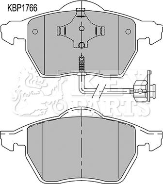 Key Parts KBP1766 - Bremsbelagsatz, Scheibenbremse alexcarstop-ersatzteile.com