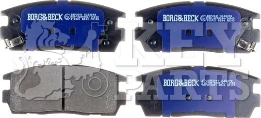 Key Parts KBP2041 - Bremsbelagsatz, Scheibenbremse alexcarstop-ersatzteile.com