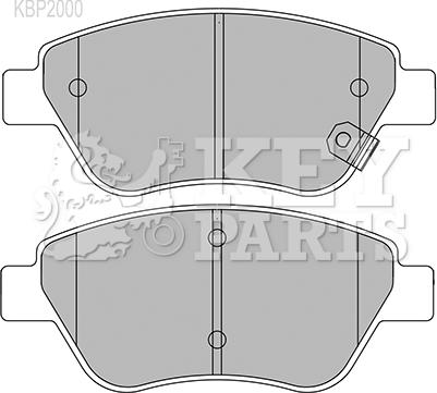 Key Parts KBP2000 - Bremsbelagsatz, Scheibenbremse alexcarstop-ersatzteile.com