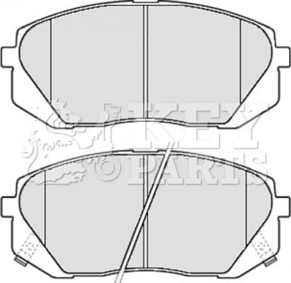 Key Parts KBP2081 - Bremsbelagsatz, Scheibenbremse alexcarstop-ersatzteile.com