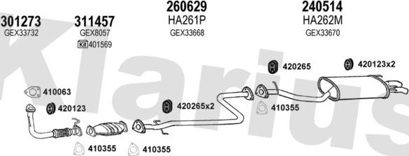 Klarius 120131E - Abgasanlage alexcarstop-ersatzteile.com