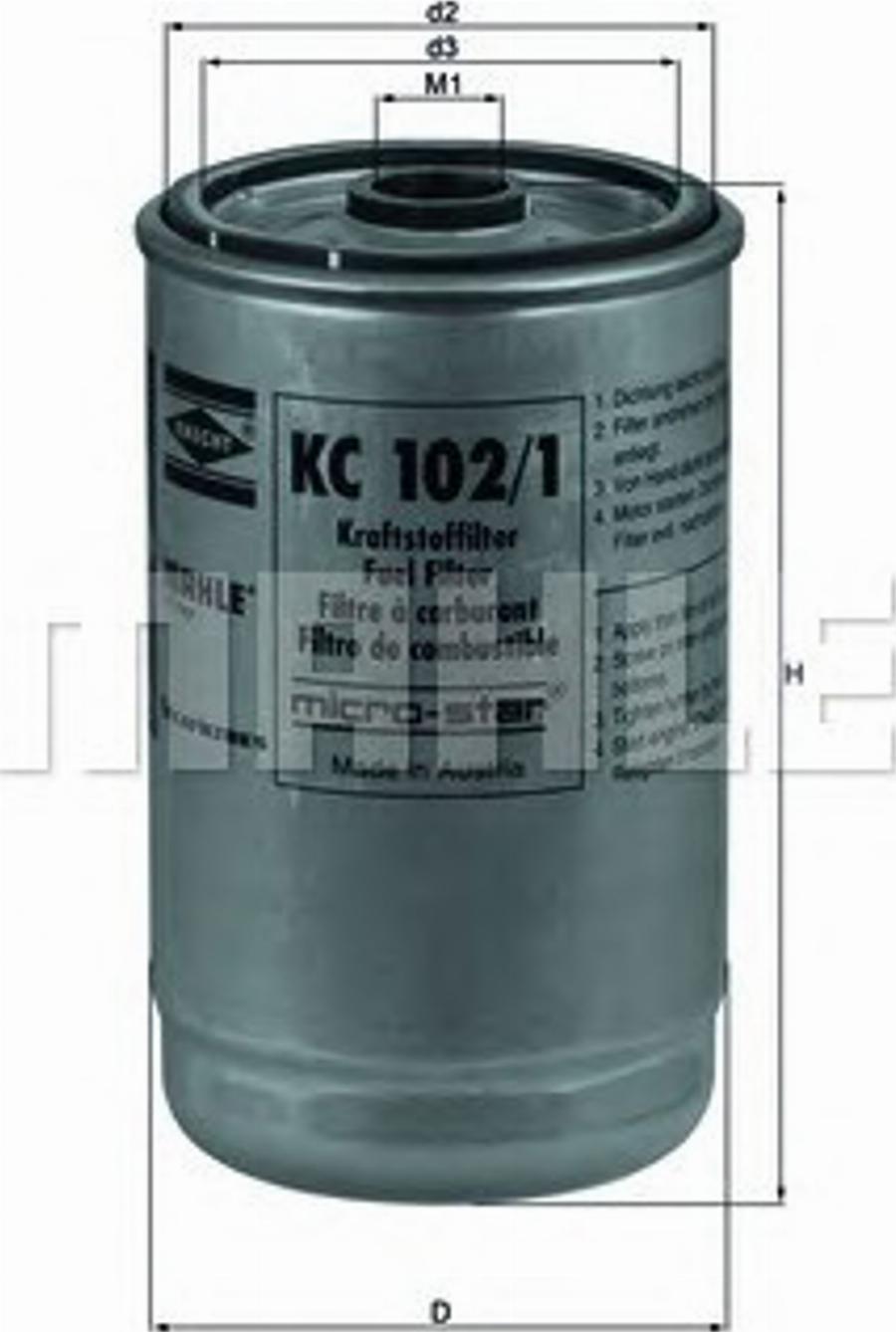 KNECHT KC 102/1 - Kraftstofffilter alexcarstop-ersatzteile.com