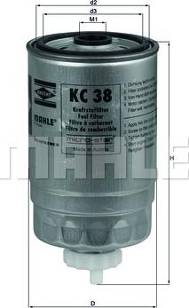 KNECHT KC 38 - Kraftstofffilter alexcarstop-ersatzteile.com