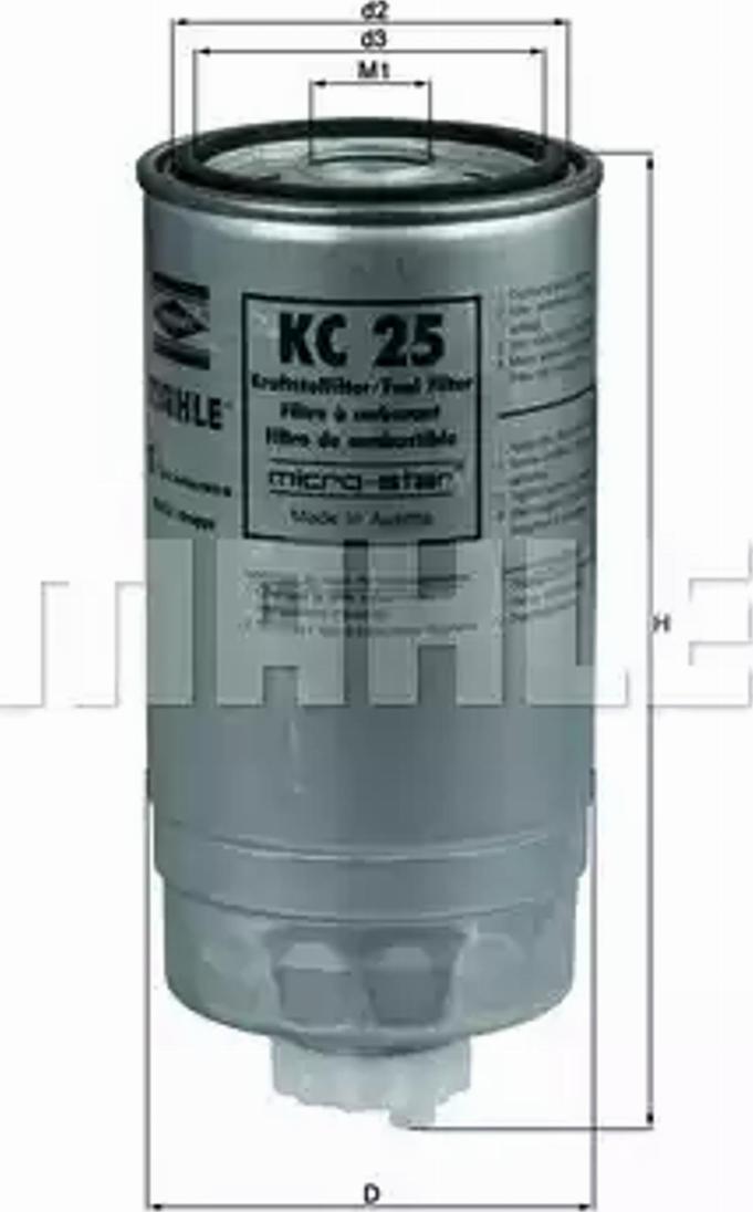 KNECHT KC 25 - Kraftstofffilter alexcarstop-ersatzteile.com