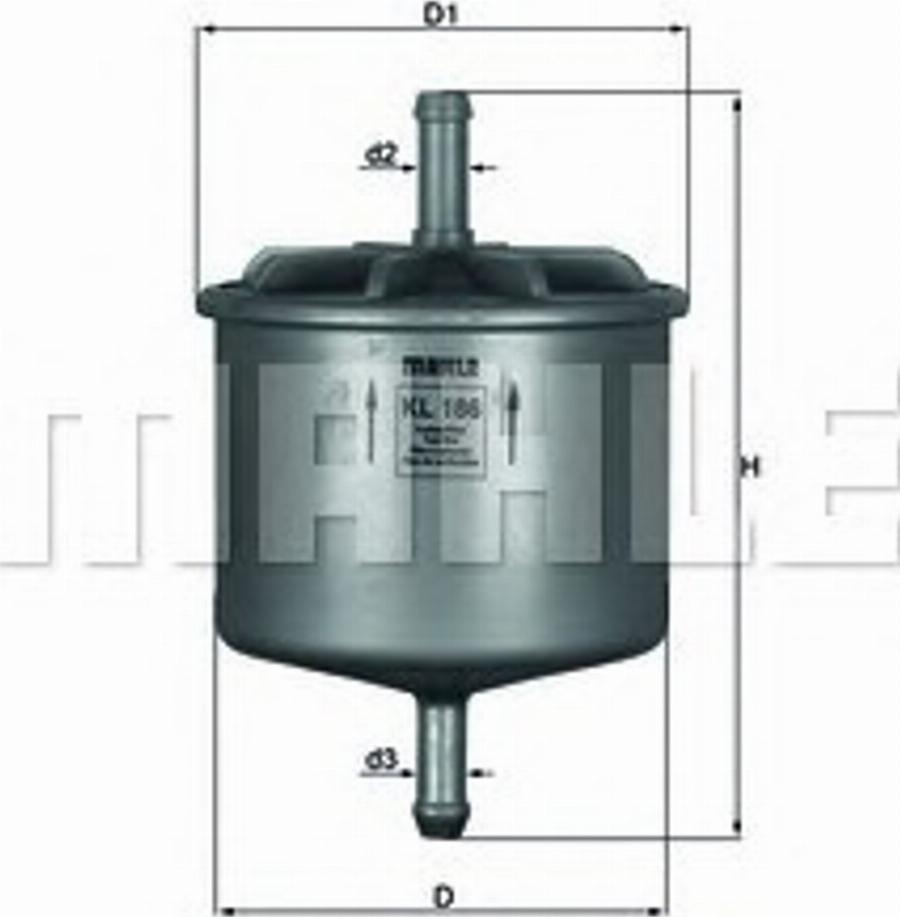 KNECHT KL 186 - Kraftstofffilter alexcarstop-ersatzteile.com