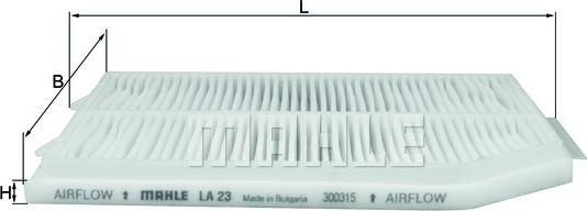 KNECHT LA 23 - Filter, Innenraumluft alexcarstop-ersatzteile.com