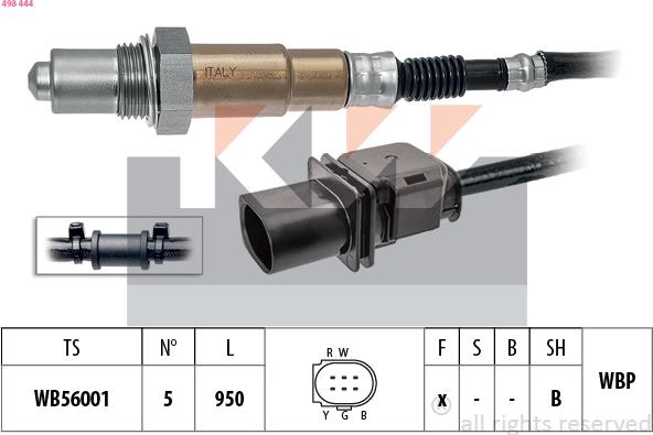 KW 498 444 - Lambdasonde alexcarstop-ersatzteile.com