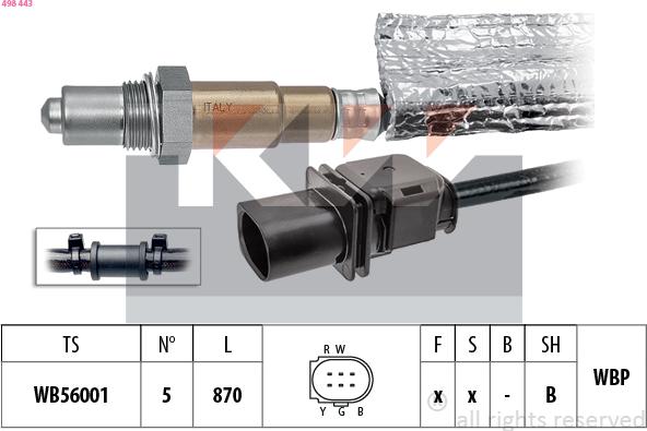 KW 498 443 - Lambdasonde alexcarstop-ersatzteile.com